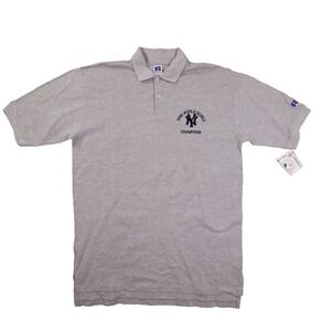Russell Vintage NY Yankees 1998 World Series Champions Polo Grey Mens XL NWT